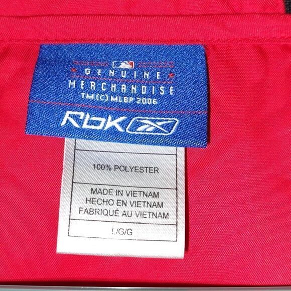 Vintage Authentic Cincinnati Reds pull over wind breaker  Sz L  NWOT - Picture 3 of 6